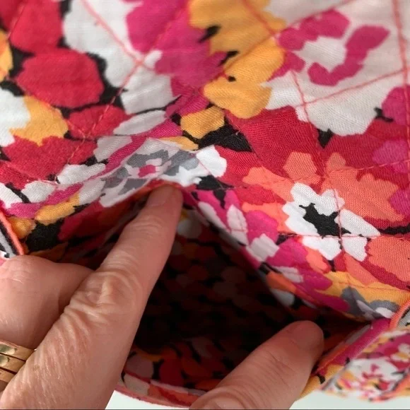 Vera Bradley Crossbody Multi-Zipper Bright Colored Purse - Picture 6 of 13